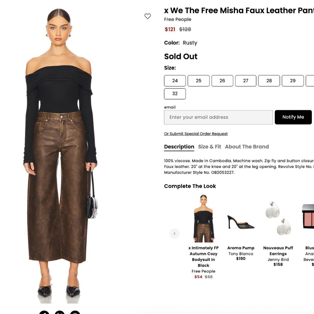 Free People Misha Vegan Trousers